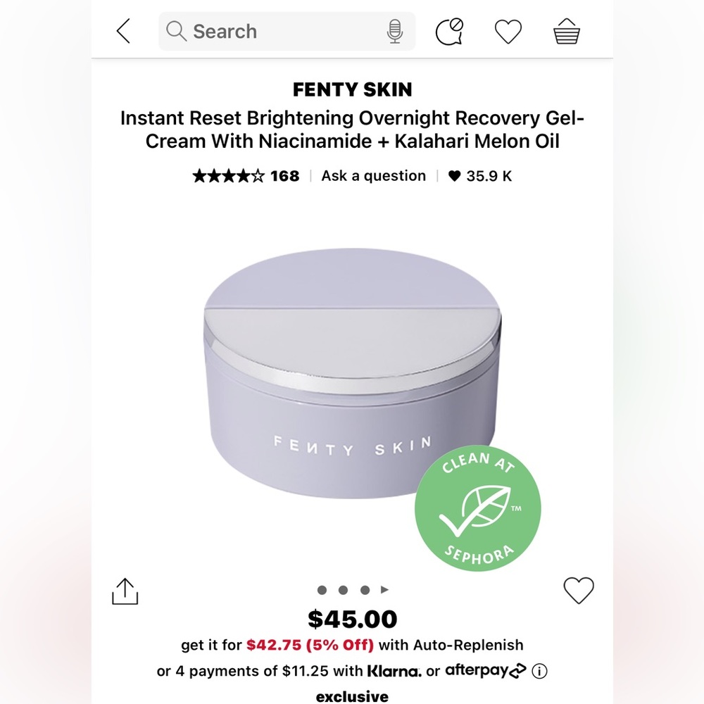 Fenty Overnight Cream
